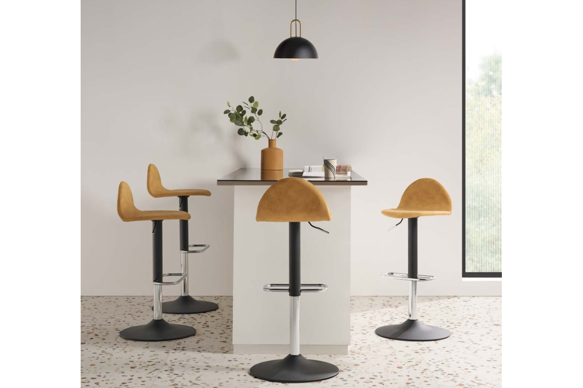 Taburete giratorio de cocina con diseño moderno modelo Vito de Velasco