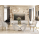 Mesa de comedor moderna tapa de cristal Marcio con diseño elegante y minimalista de Franco Furniture colección Orion