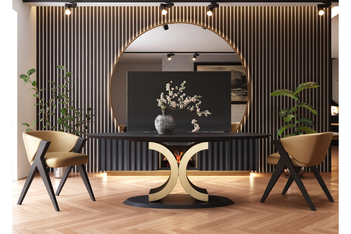 Mesa de comedor moderna Cloe con diseño elegante y minimalista de Franco Furniture colección Orion