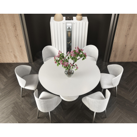 Mesa redonda de comedor moderna Tetris con diseño elegante de Franco Furniture colección Orion