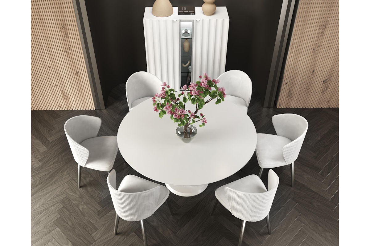 Mesa redonda de comedor moderna Tetris con diseño elegante de Franco Furniture colección Orion