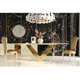 Mesa de comedor moderna Antia con diseño elegante y minimalista de Franco Furniture colección Orion
