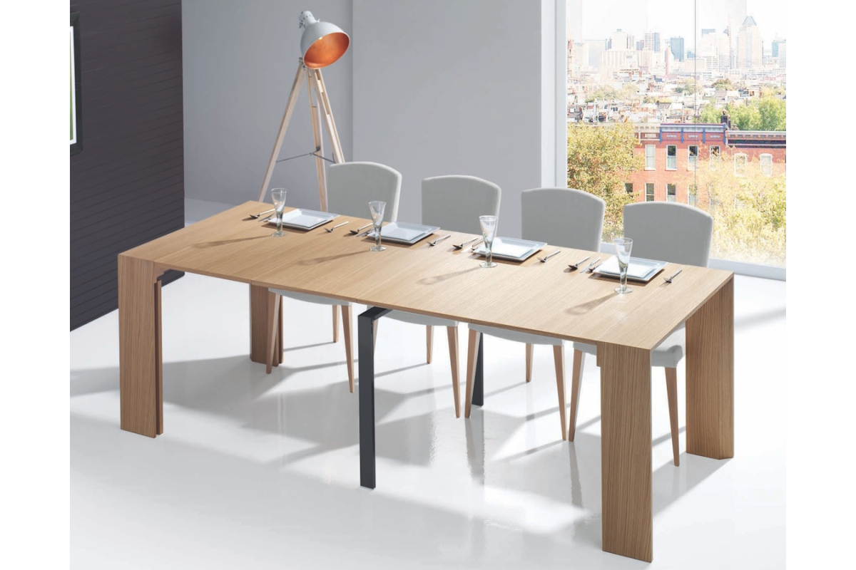 Mesa de comedor moderna extensible modelo Tao de Indesan