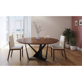 Mesa redonda de comedor moderna Adara con diseño elegante y minimalista de Tadel Grup