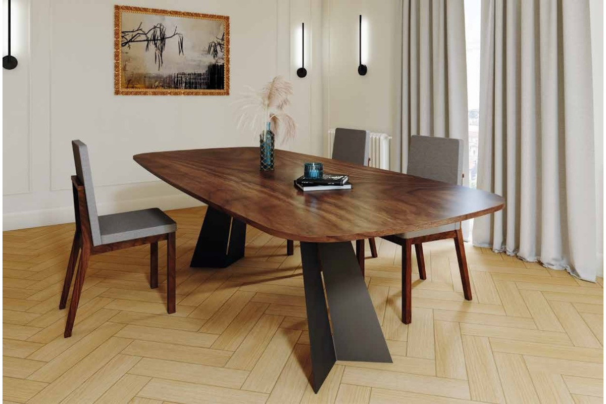 Mesa de comedor extensible moderna Celia con diseño elegante y minimalista Tadel Grup