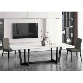 Mesa de comedor moderna con tapa porcelánico Deva con diseño minimalista Tadel Grup