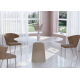 Mesa redonda de comedor de porcelánico moderna modelo Stela con diseño minimalista Tadel Grup