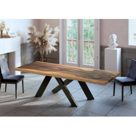 Mesa de comedor moderna modelo Bony tapa mesa madera maciza de Tadel Grup