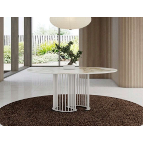 Mesa de comedor moderna con tapa de porcelánico modelo Dafne con diseño minimalista Tadel Grup