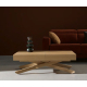 Mesa de centro elevable extensible moderna modelo Long Way diseño minimalista Pemi