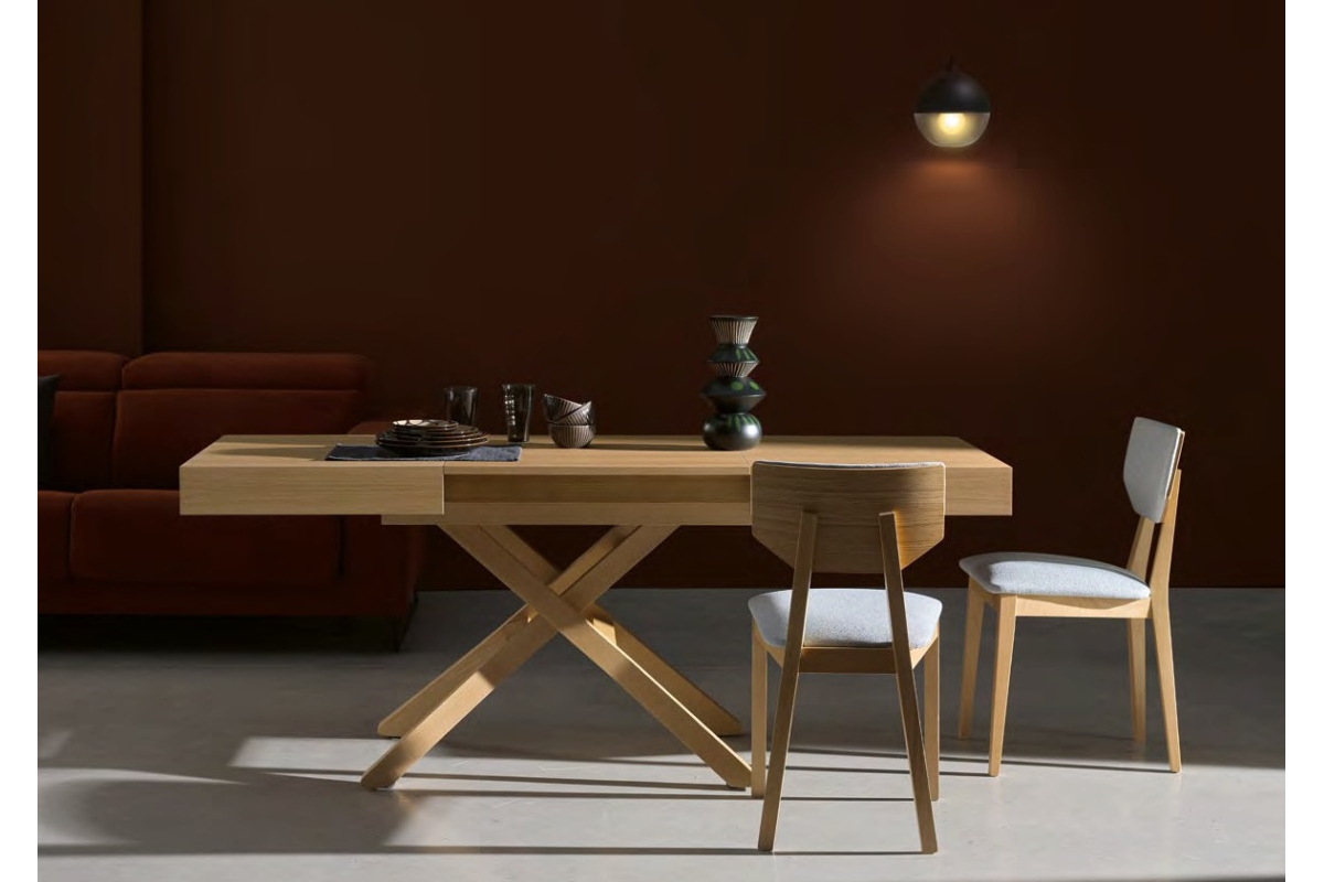 Mesa de centro elevable extensible moderna modelo Long Way diseño minimalista Pemi