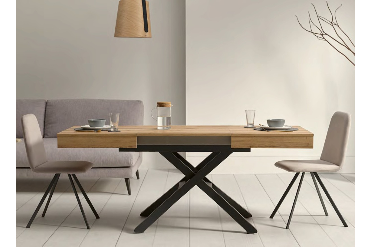 Mesa de centro elevable extensible moderna modelo Long Way diseño minimalista Pemi