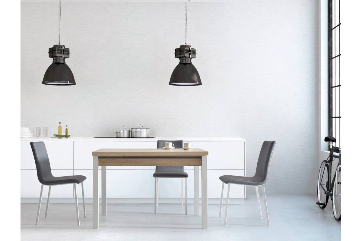 Mesa de cocina extensible moderna con diseño minimalista modelo Okey de Cauxi