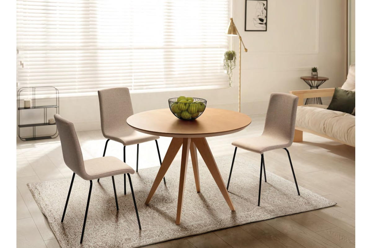 Mesa ovalada de cocina extensible moderna con diseño elegante modelo Olivia de Cauxi