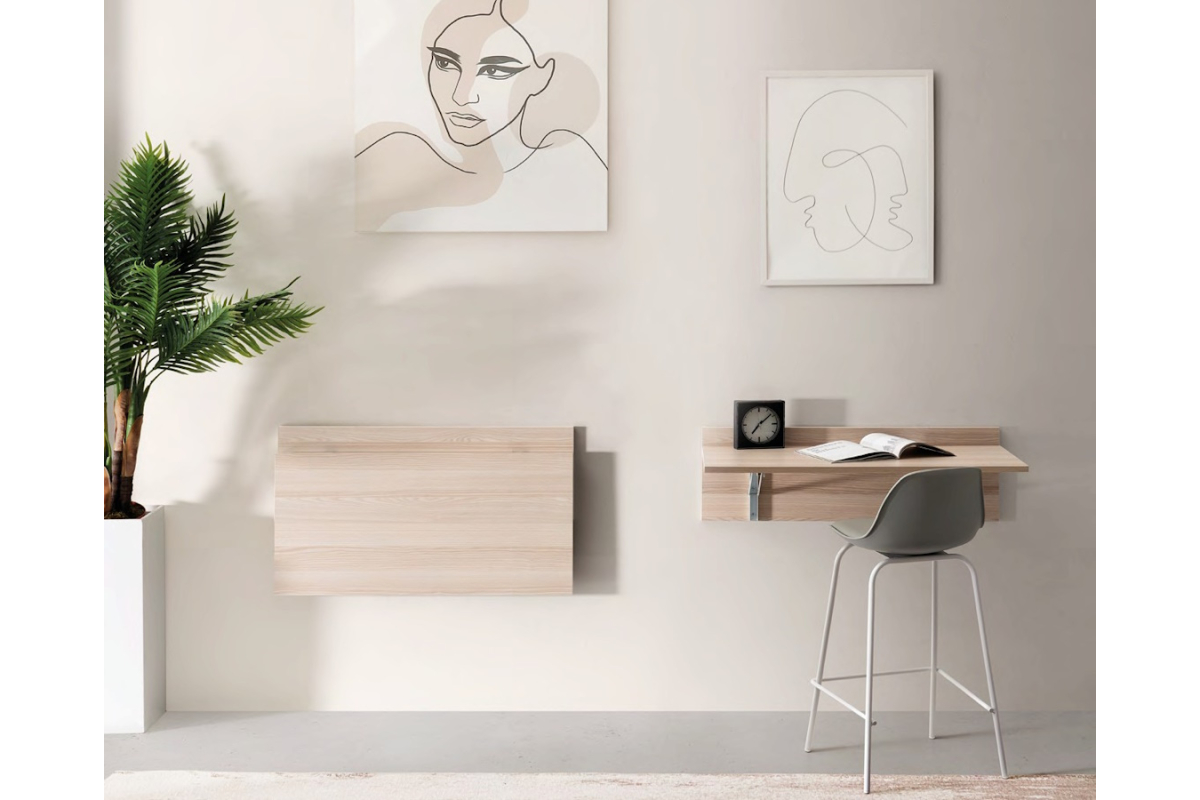 Mesa de cocina plegable de pared con diseño moderno modelo Fina de Cauxi