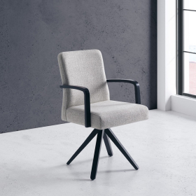 Sillón giratorio de comedor con diseño moderno modelo Trébol de Modesto Navarro