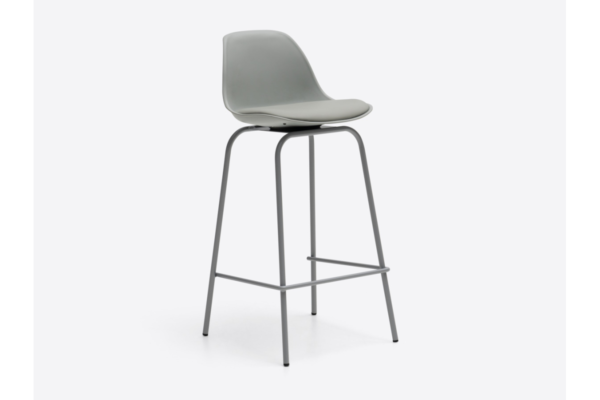 Taburete de cocina con estilo moderno modelo Vega carcasa Polipropileno de Cauxi