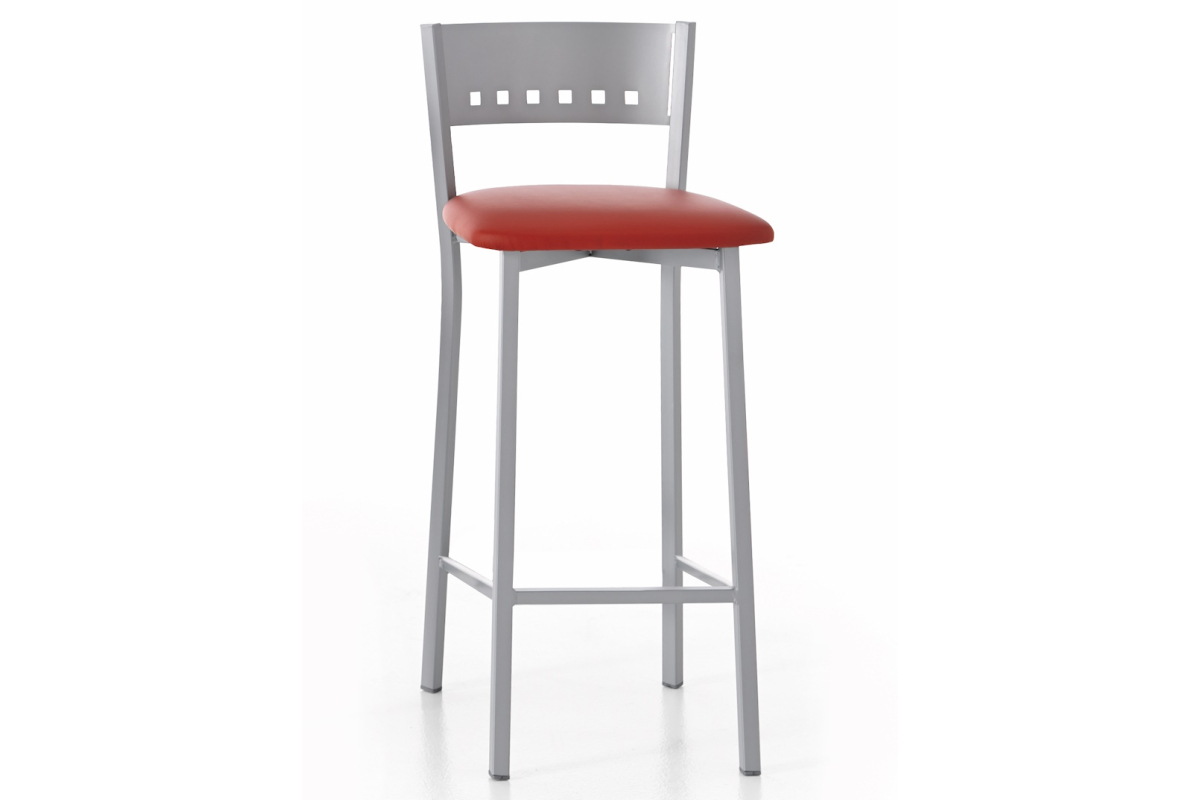Taburete de cocina rojo con estilo moderno modelo Koko de Cauxi