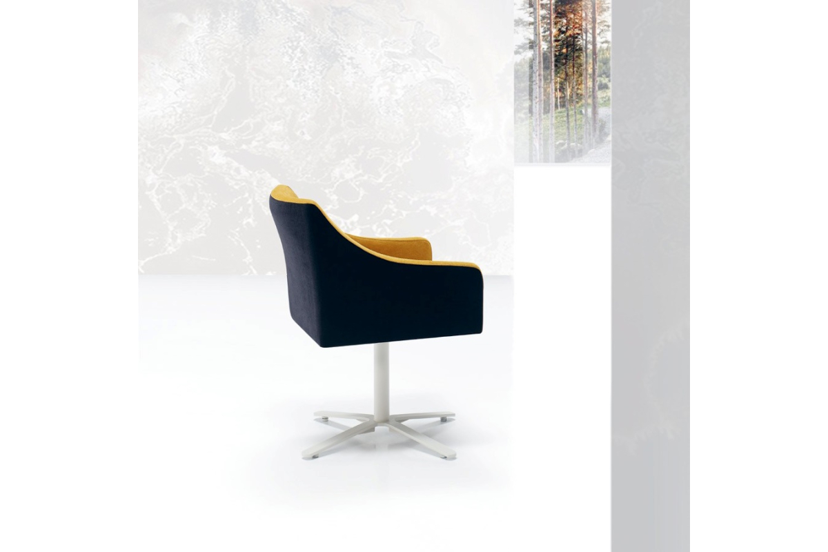 Sillón giratorio comedor con diseño moderno modelo Toro de Modesto Navarro