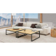 Mesa de centro moderna extensible modelo Hiro con diseño minimalista Tadel Grup
