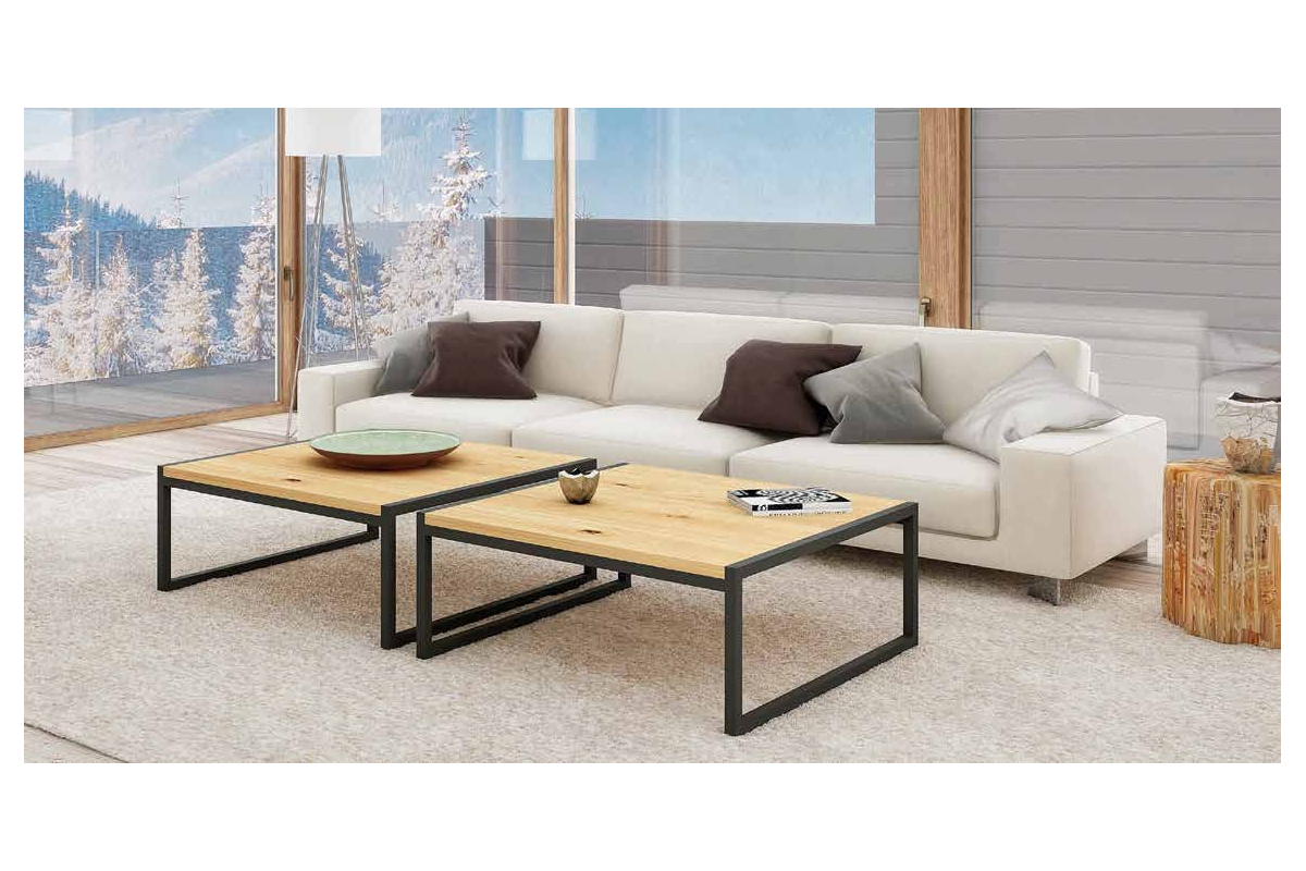 Mesa de centro moderna extensible modelo Hiro con diseño minimalista Tadel Grup