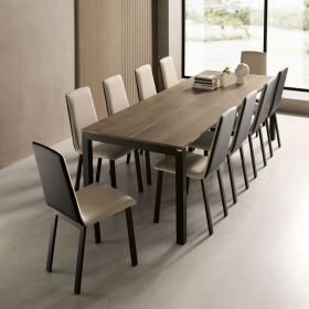 Silla de cocina tapizada con diseño moderno modelo Rubí de Velasco