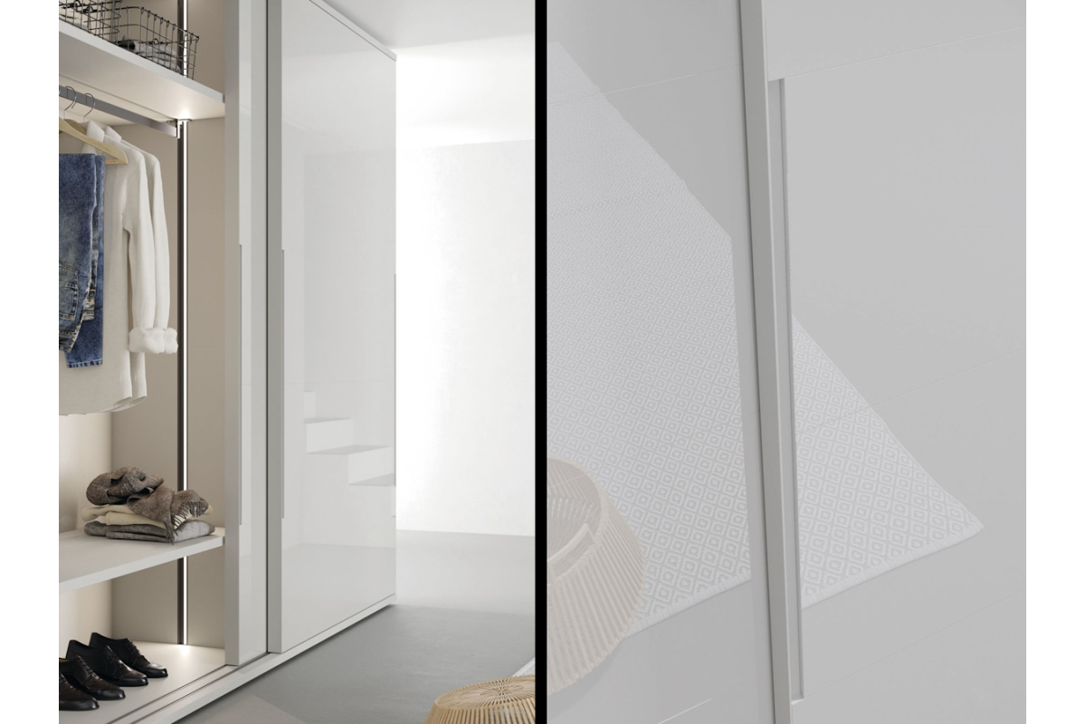 Detalle armario de puertas correderas con diseño moderno de Lagrama adapta 17