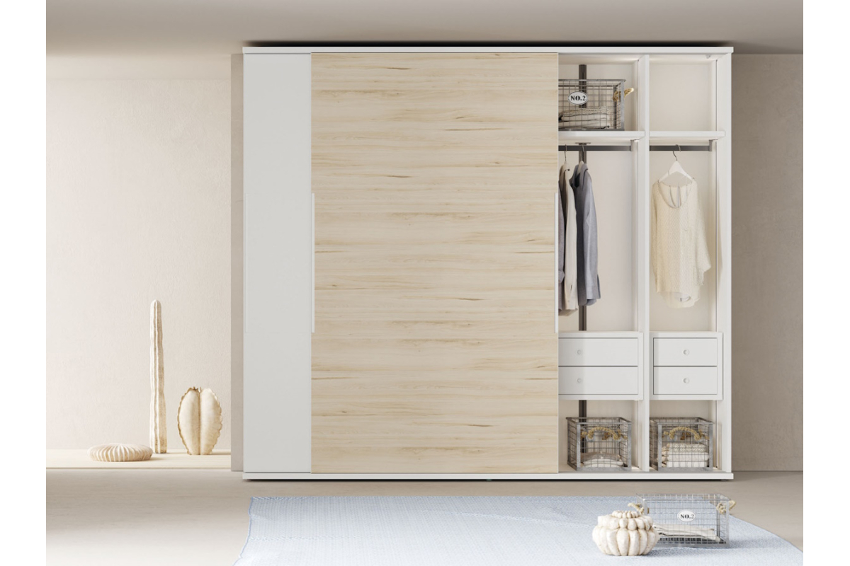 Armario de puertas correderas con diseño moderno de Lagrama adapta 15
