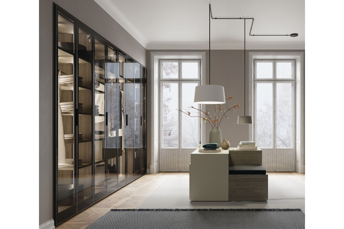 Armario de puertas plegables con diseño moderno de Lagrama adapta 13