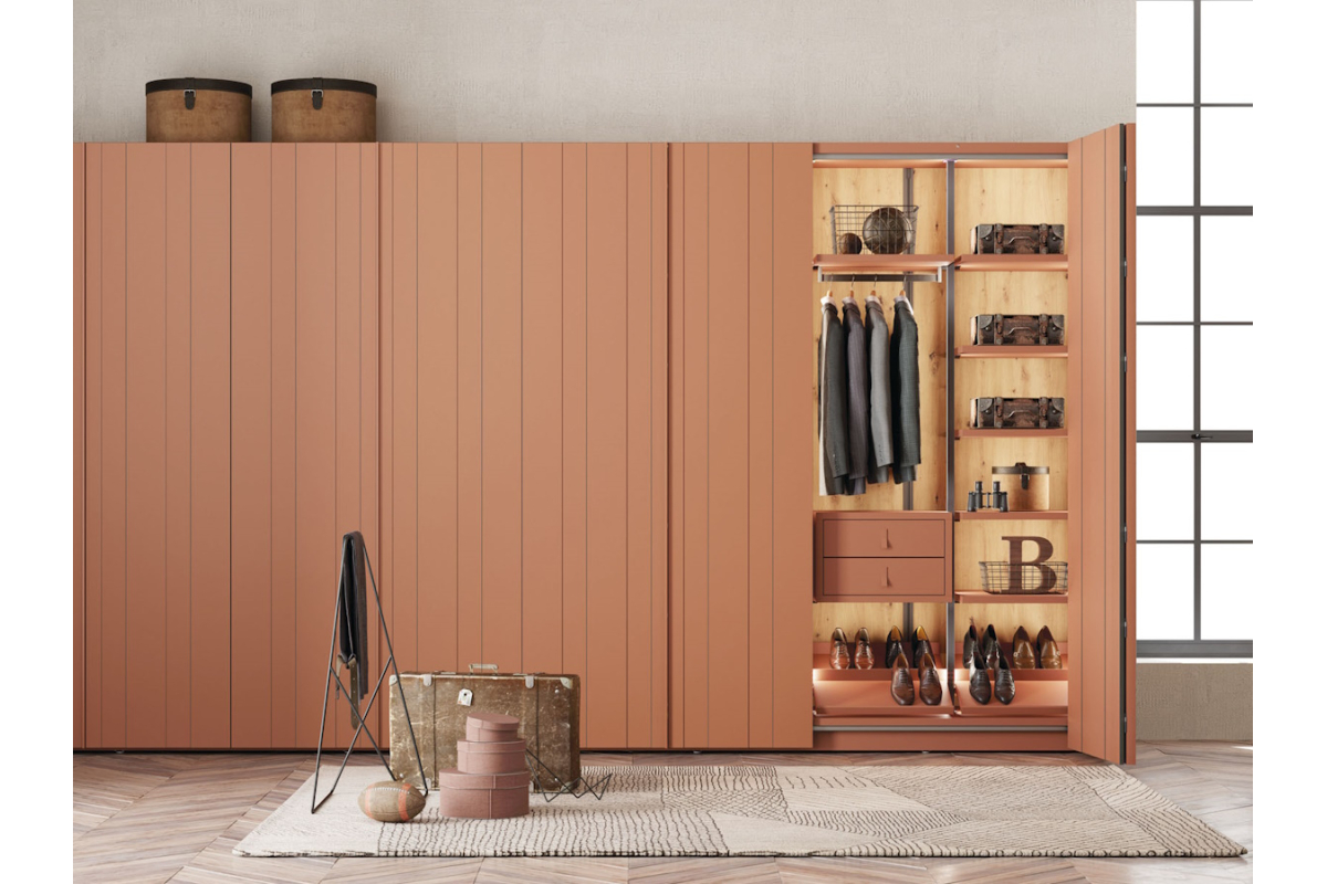 Armario de puertas plegables con diseño moderno de Lagrama adapta 11