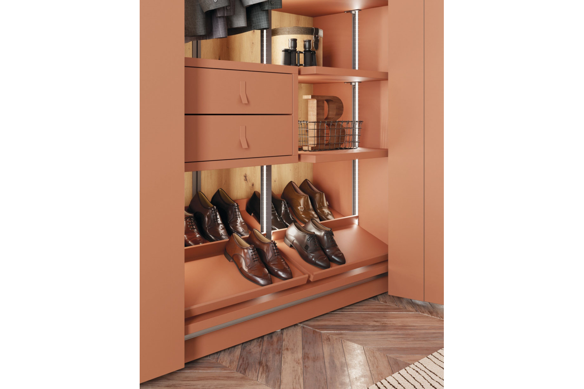 Detalle armario de puertas plegables con diseño moderno de Lagrama adapta 11