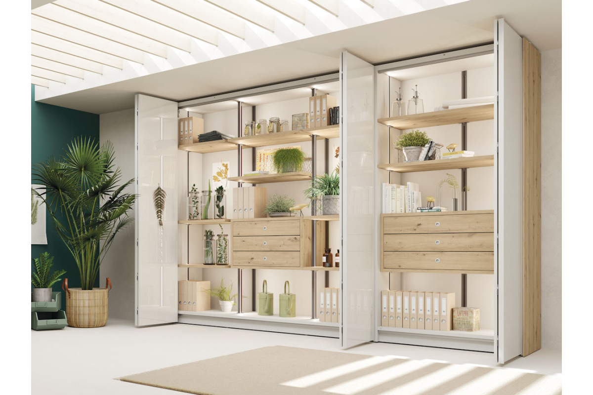 Armario de puertas plegables con diseño moderno de Lagrama adapta 10