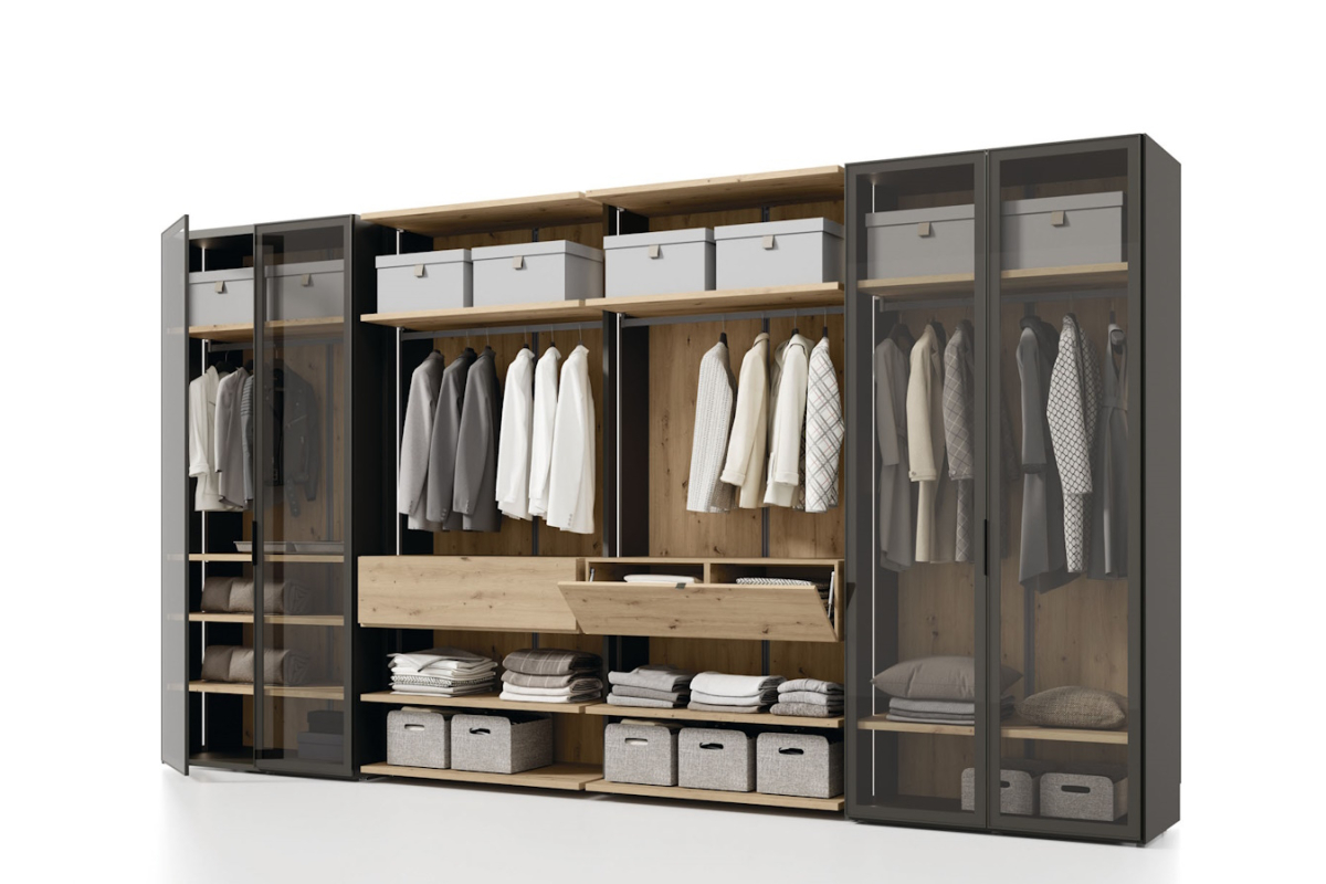 Armario de puertas batientes con diseño moderno de Lagrama adapta 01