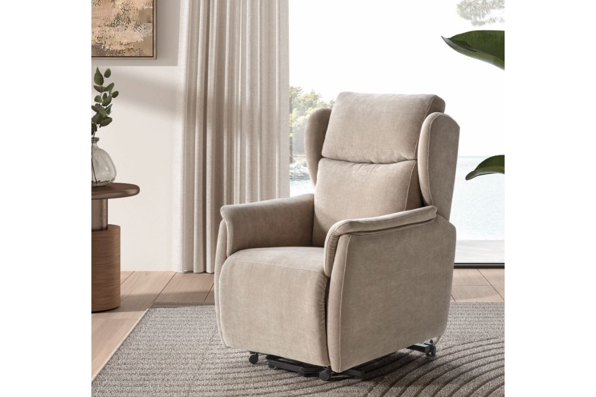 Sillón de relax Orejero con diseño clásico modelo Onda apertura manual o eléctrica de Pedro Ortiz