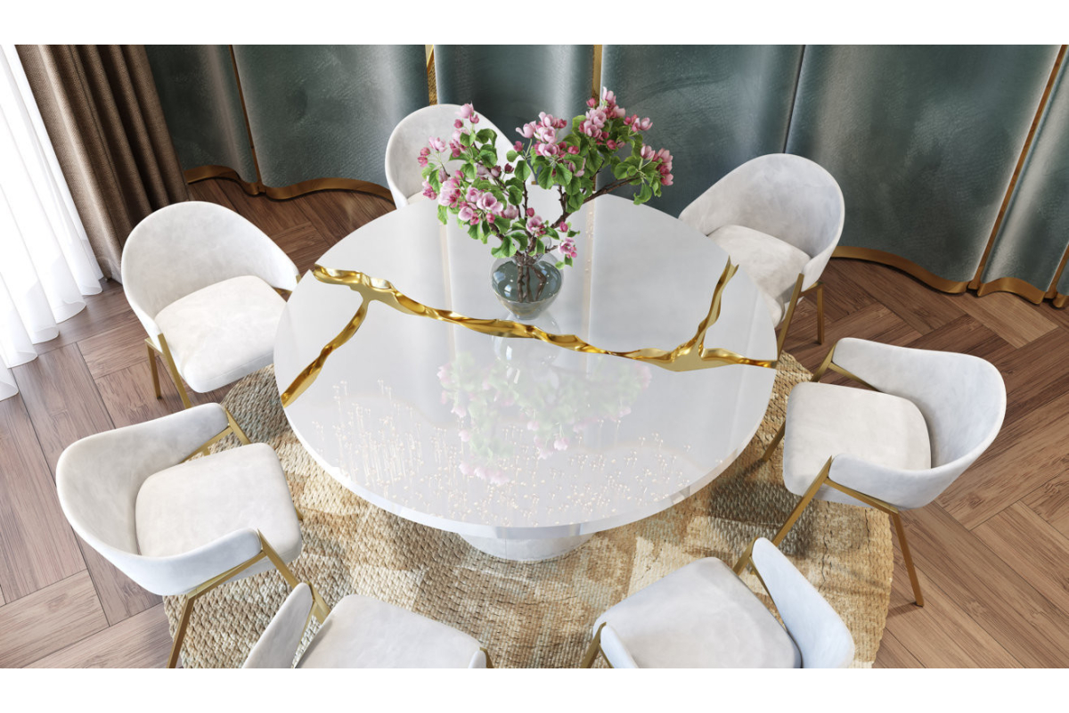 Mesa de comedor moderna colección Luxury 13 con diseño elegante y minimalista Franco Furniture