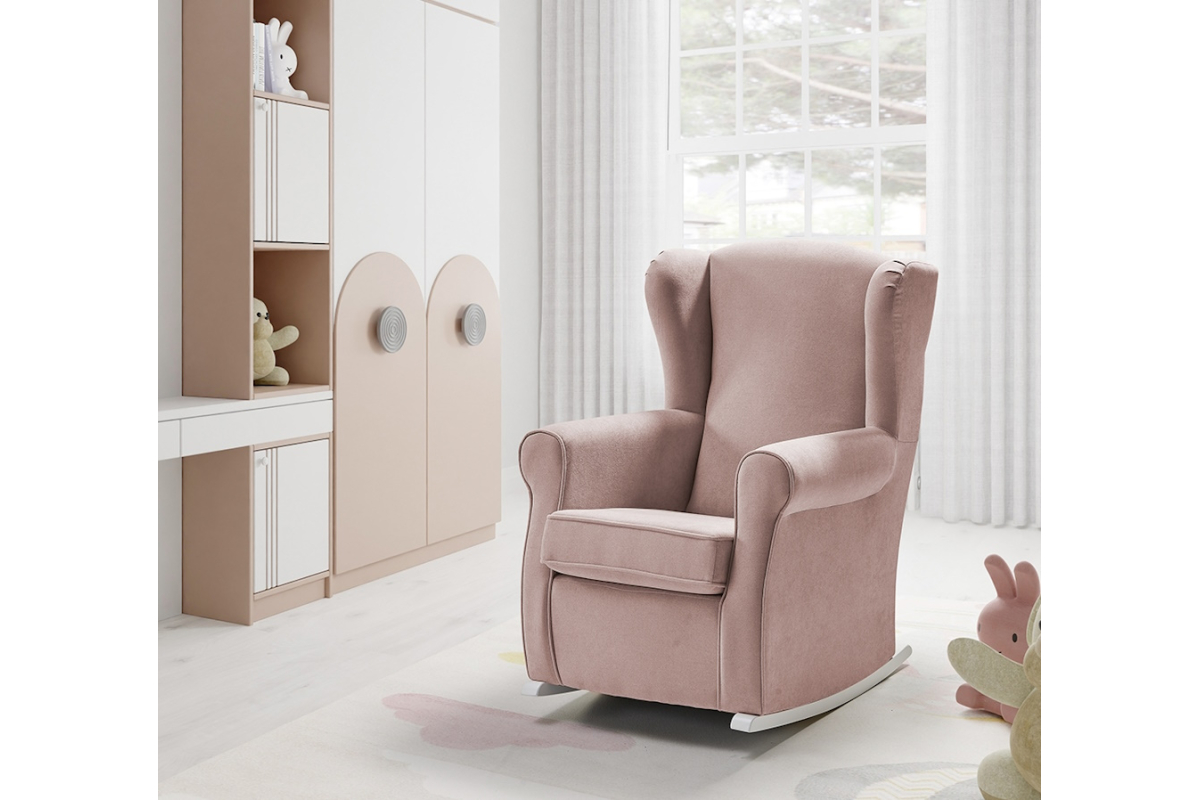 Sillón balancín Orejero con diseño clásico modelo Sonia de Mopal tapizados