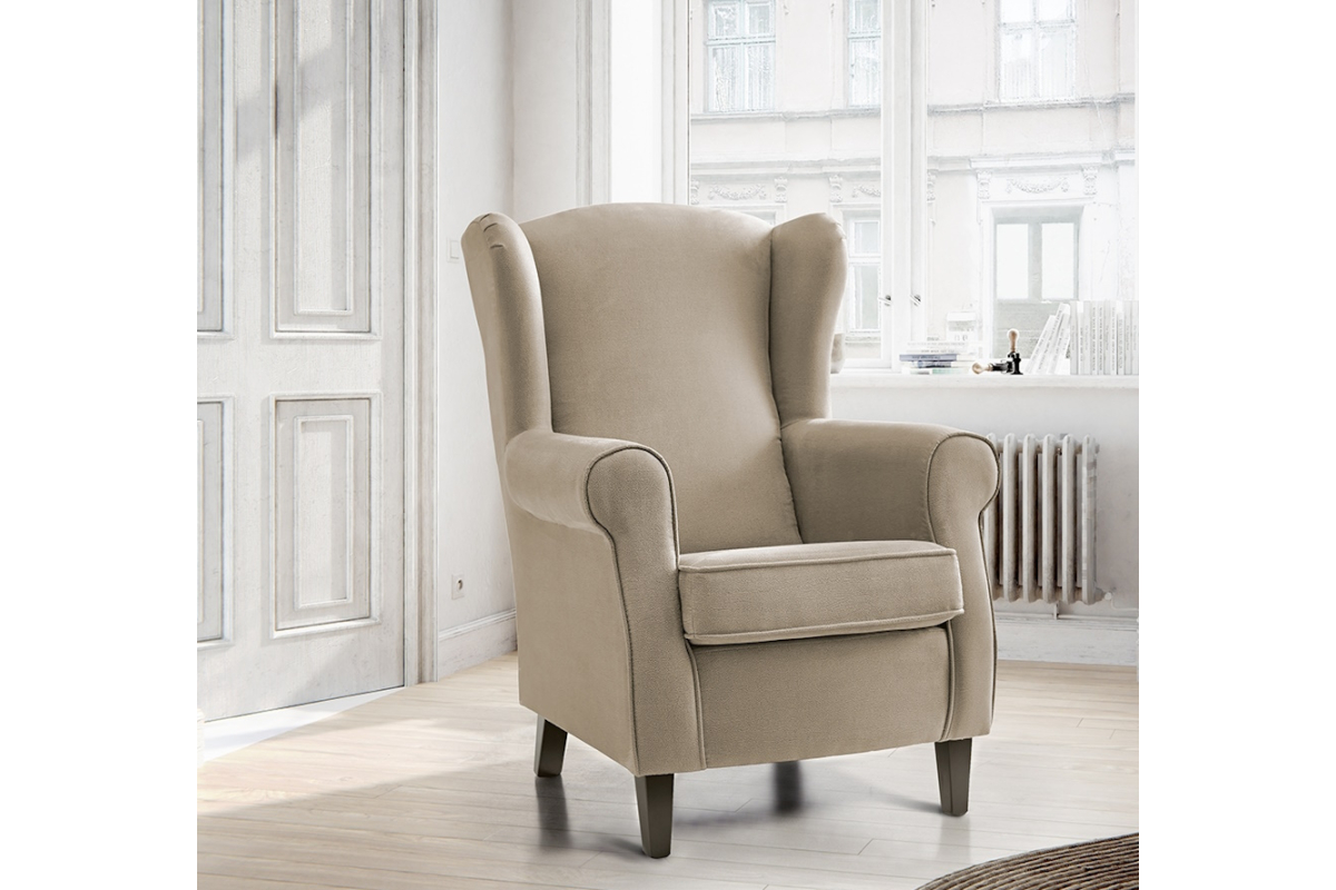Sillón Orejero con diseño clásico modelo Sonia Mopal tapizados