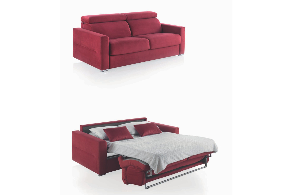 Sofá cama con diseño moderno modelo Cardiff con apertura italiana de Zarda