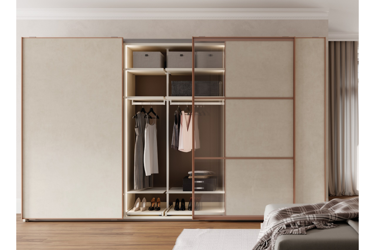 Armario de puertas correderas con diseño moderno de JJP modelo next 35