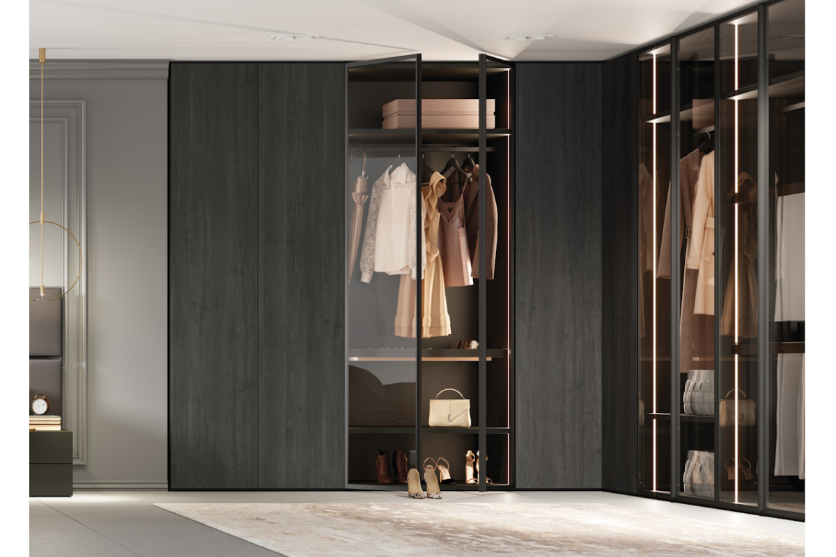 Armario vestidor con puertas batientes con estilo moderno de JJP modelo next 31