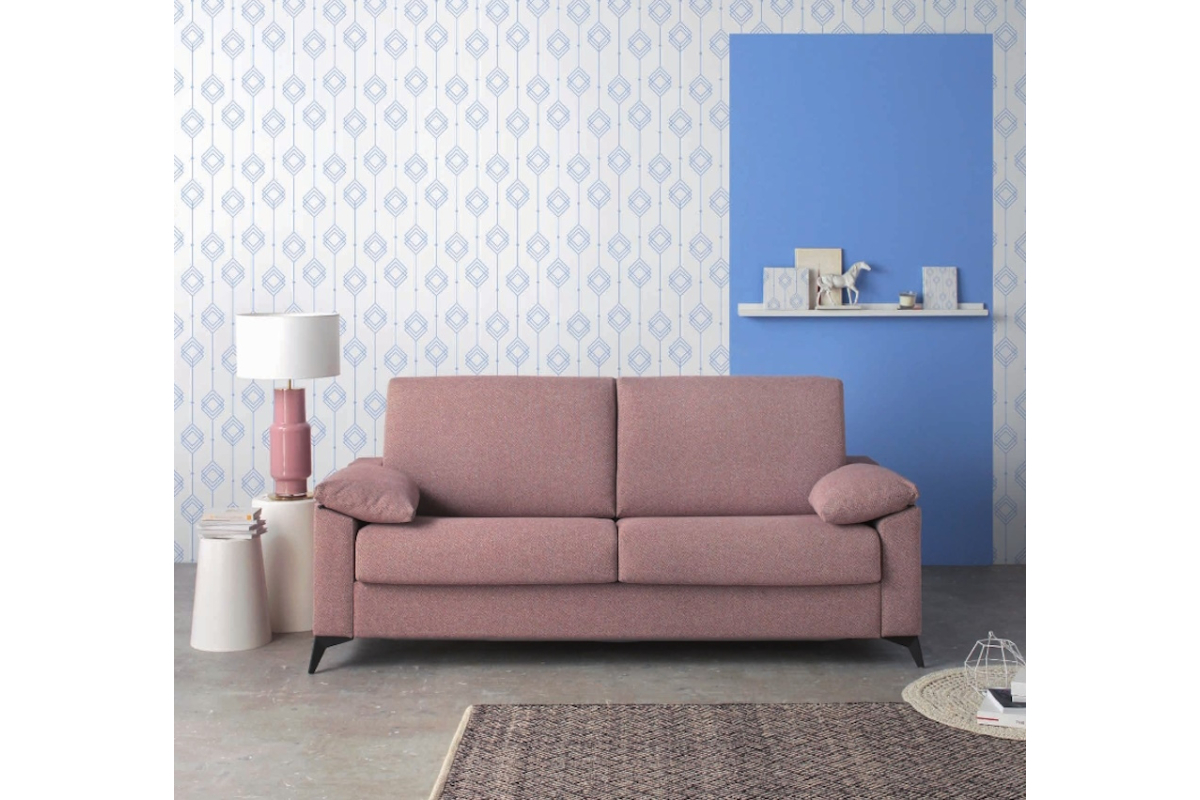 Sofá cama con diseño moderno modelo Kendal con apertura italiana de Zarda