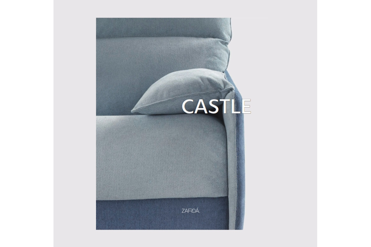 Detalle sofá cama con diseño moderno modelo Castle con apertura italiana de Zarda