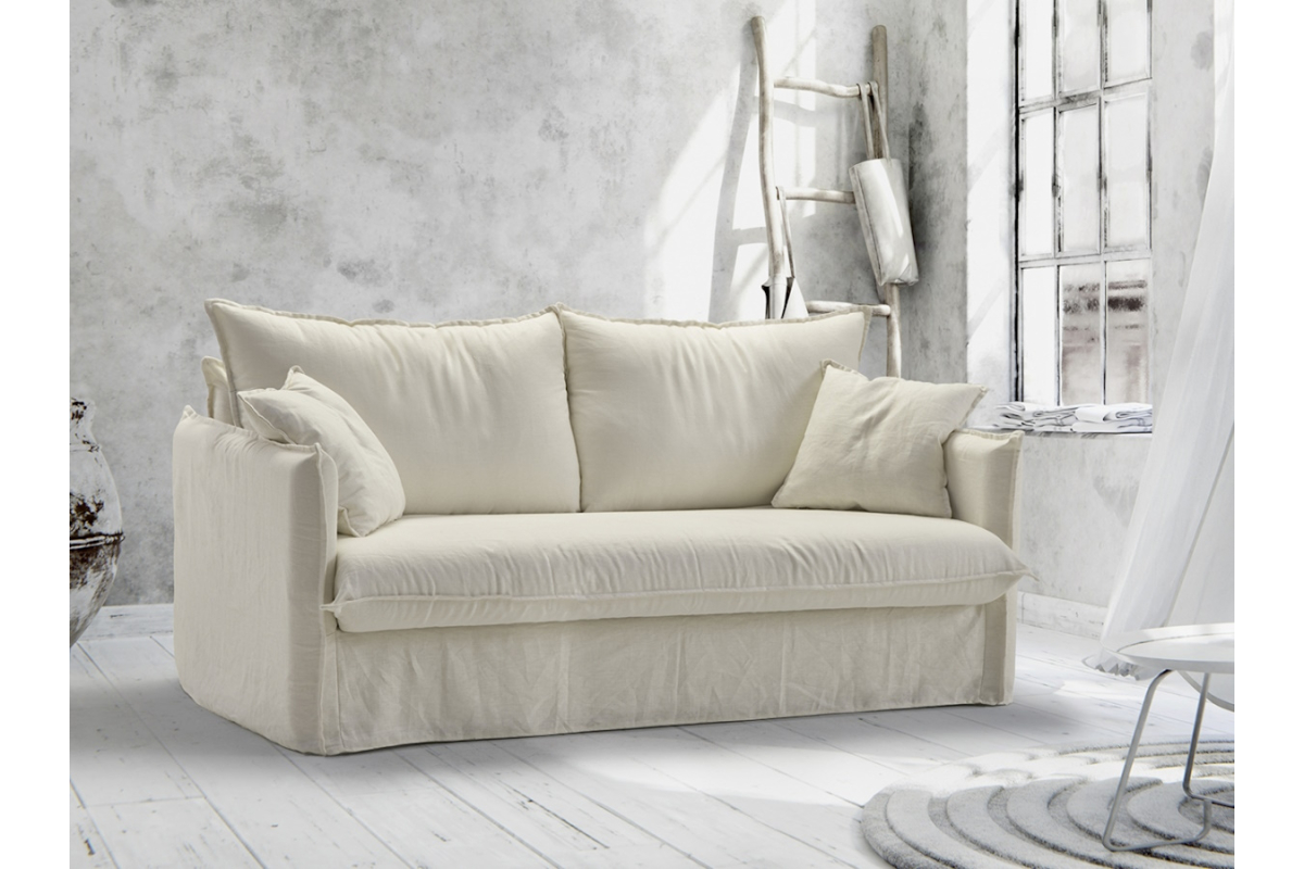 Sofá cama con diseño moderno modelo Grace apertura italiana de Mopal