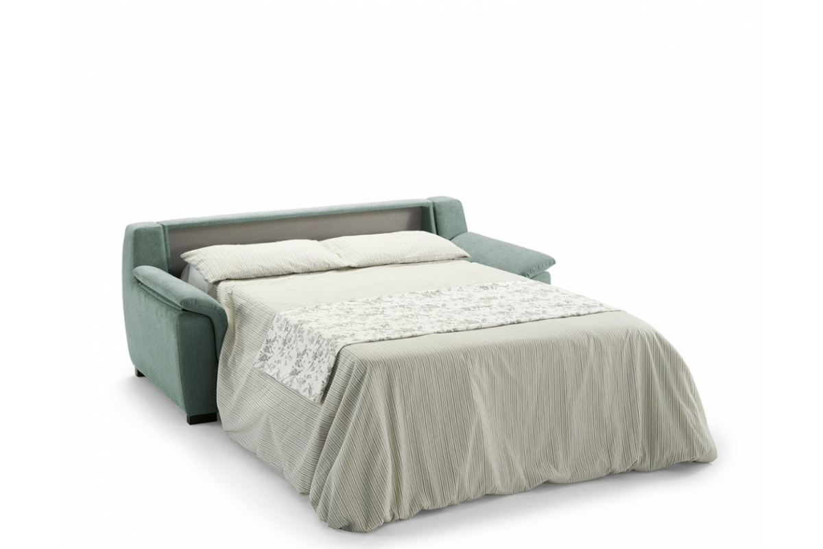 Detalle sofá cama con diseño moderno modelo Vigo apertura italiana de Mopal
