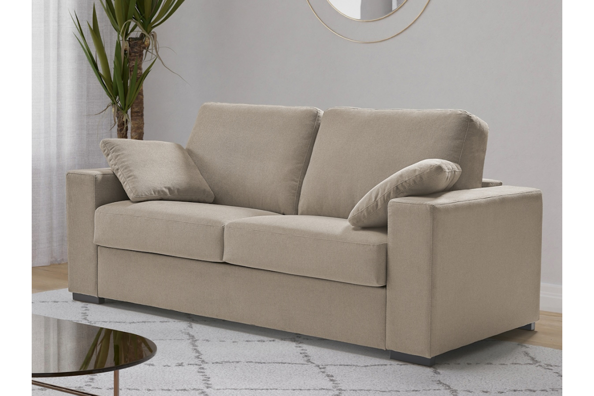Sofá cama con diseño moderno modelo Bari apertura italiana de Mopal