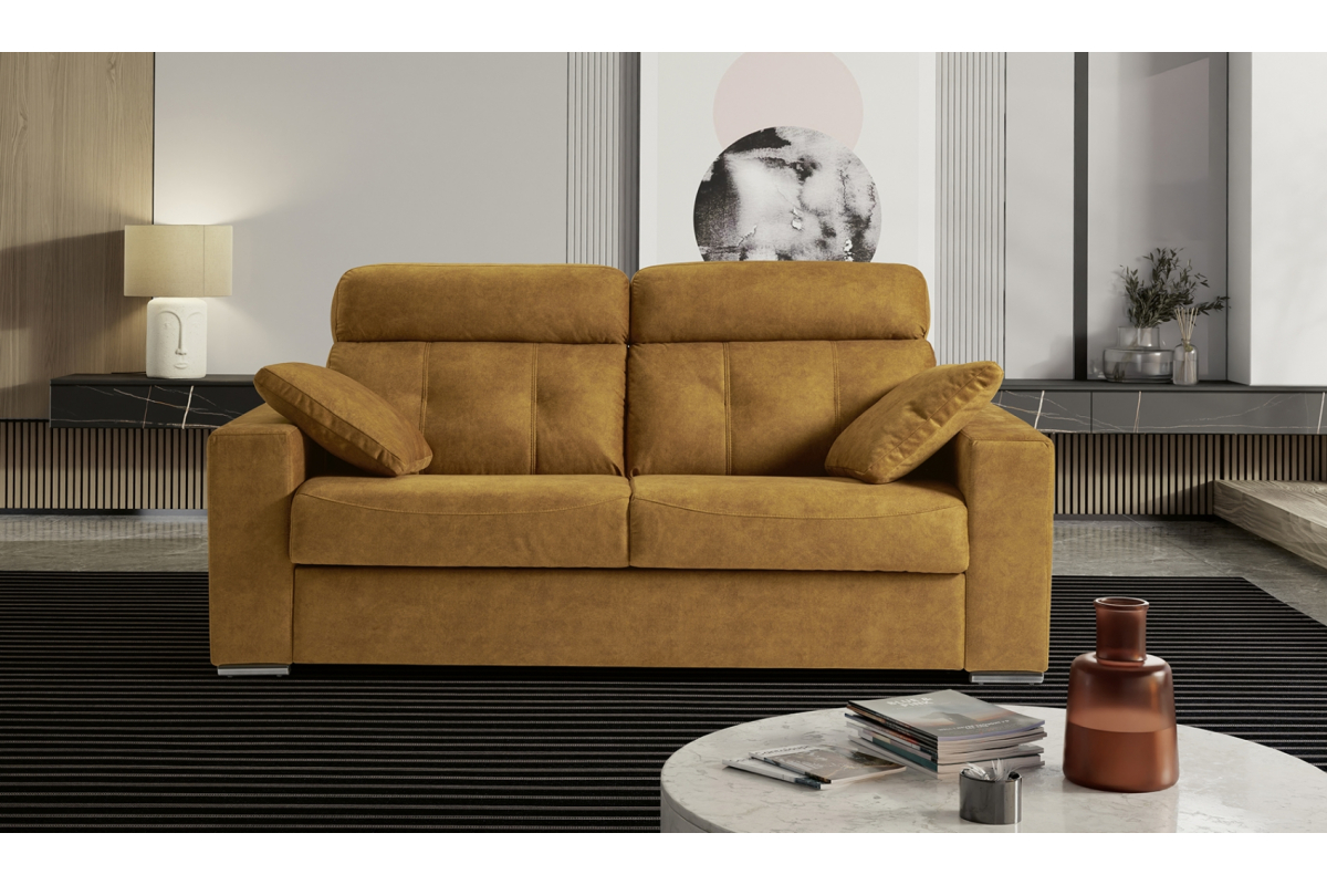 Sofá cama con diseño moderno modelo Karina apertura italiana de Mopal