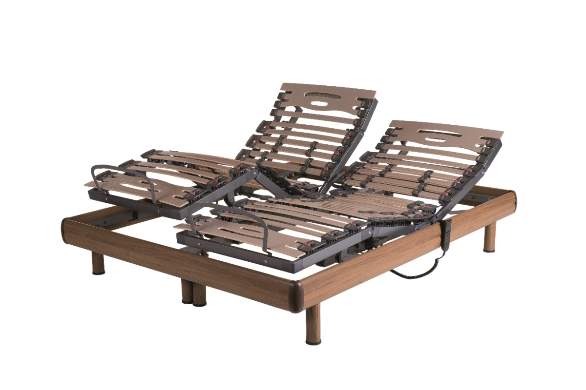 Somier doble articulado de madera modelo Olas de Jover