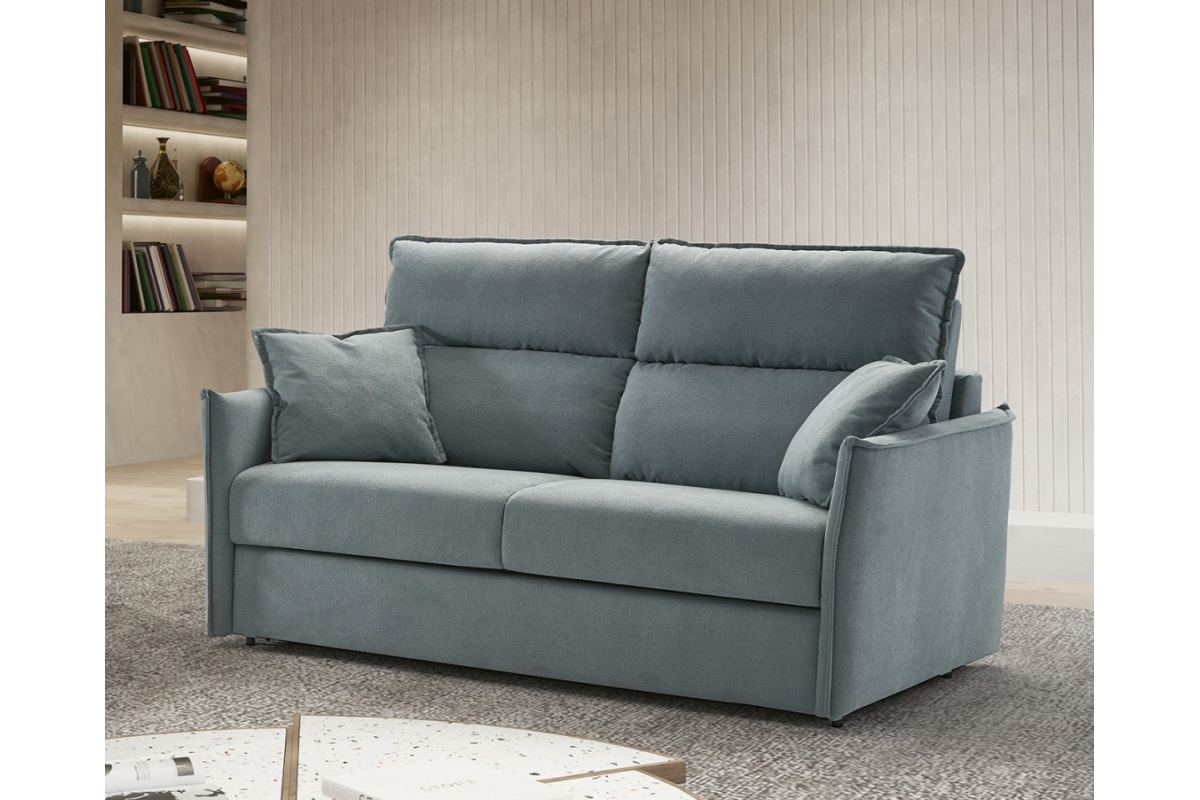 Sofá cama con diseño moderno modelo Hugo con apertura italiana de Mopal