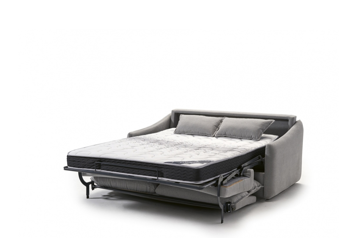 Sofá cama con diseño moderno Unai detalle con apertura italiana de Mopal