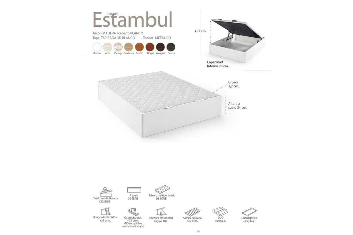 Canapé de madera moderno modelo Estambul de Nosolopatas